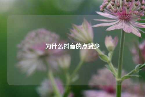 为什么抖音的点赞少